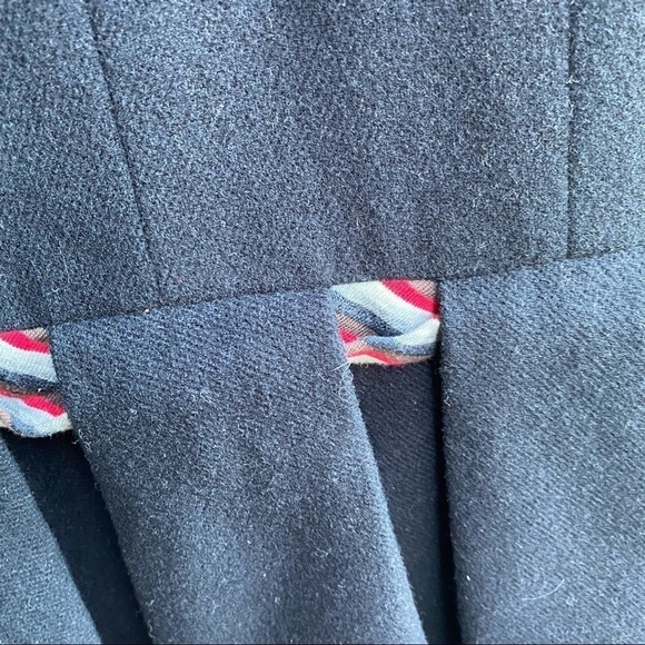 50s Vintage Black with Red & White Stripe Day Dress Nautical Dress ALCO - Picture 4 of 11